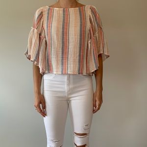 Pastel striped blouse